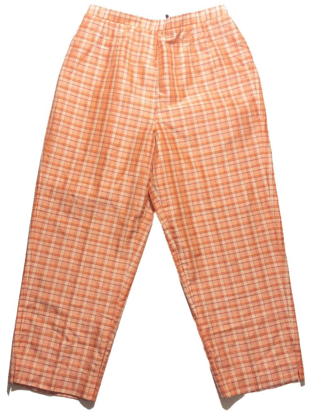 90's 2000's y2k Orangle Plaid Capri Pants